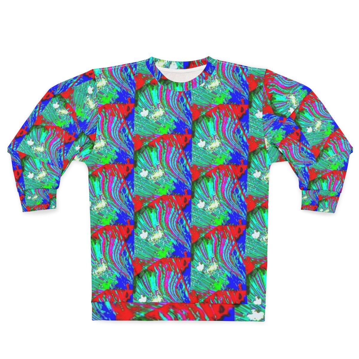 Iridescent pixelated everglades pacifist sweatshirt