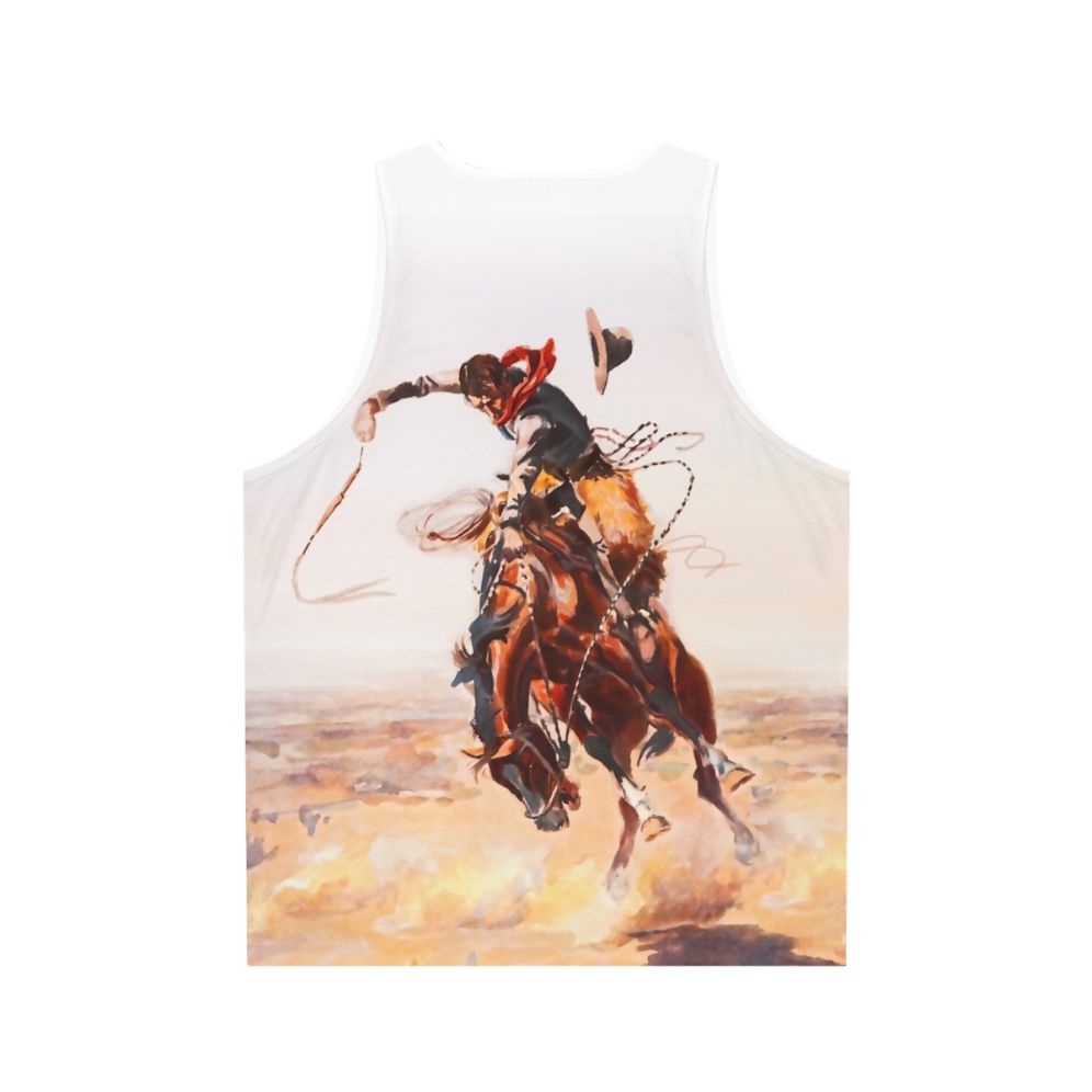 Wild West Series Retro Cowboy Unisex Tank Top - Back