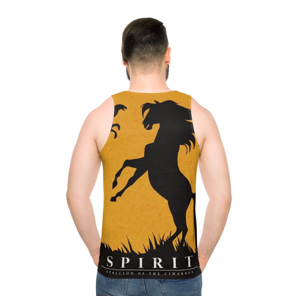 Minimalist Spirit Stallion of the Cimarron Unisex Tank Top - men back