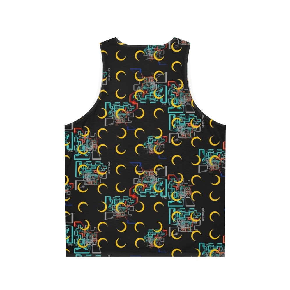 Dan Flashes Unisex Tank Top featuring a cool pattern design - Back