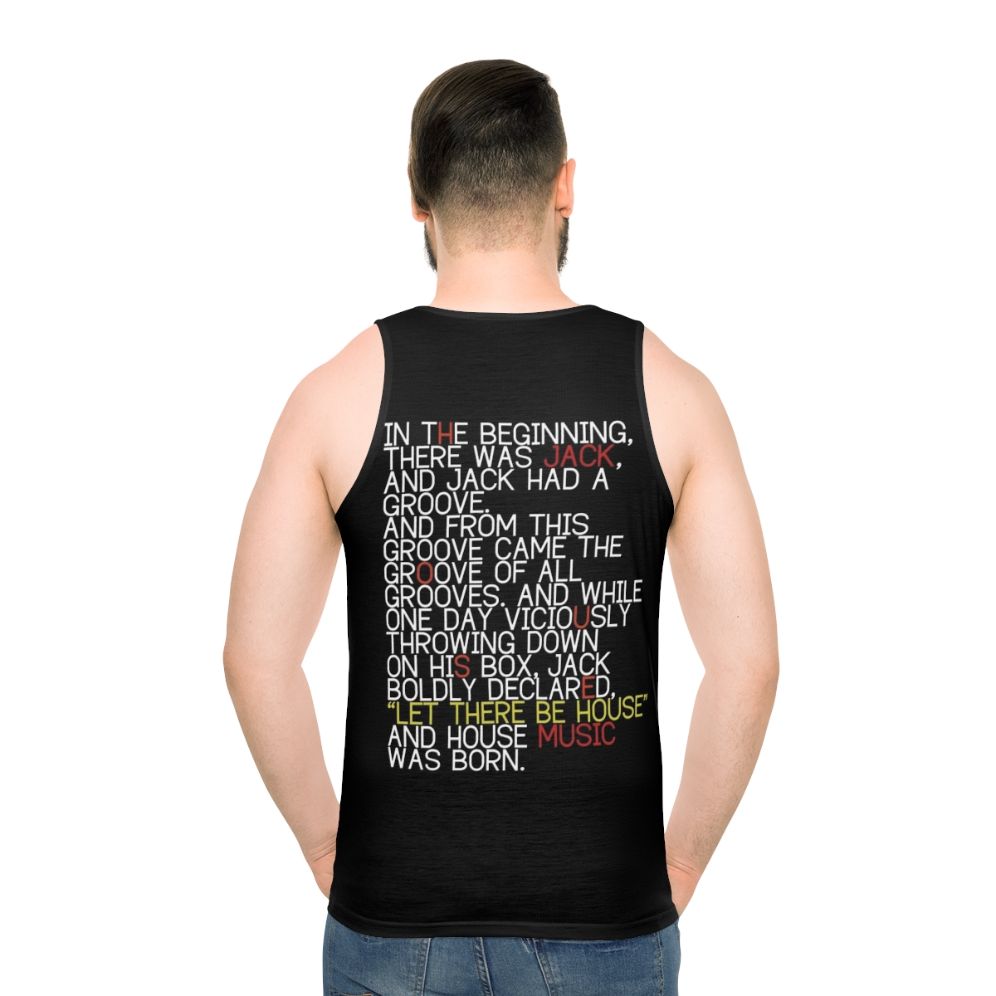 House Music Unisex Tank Top - men back