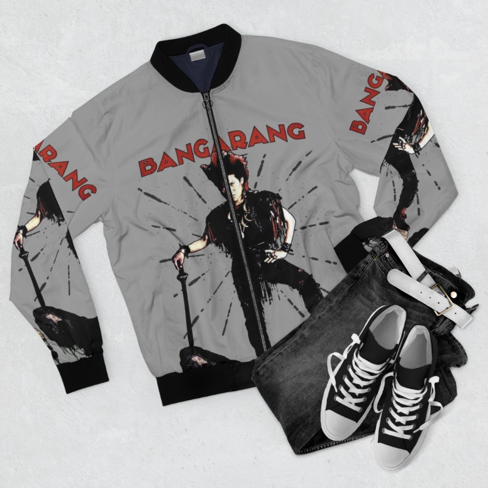 "Bangarang Rufio Bomber Jacket - 90s Inspired Movie Fashion" - Flat lay