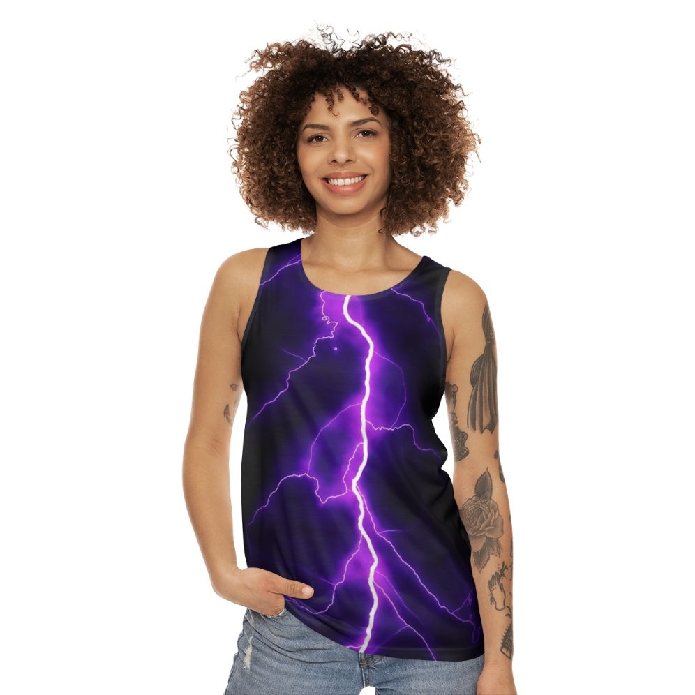 Purple Thunder Unisex Tank Top - women