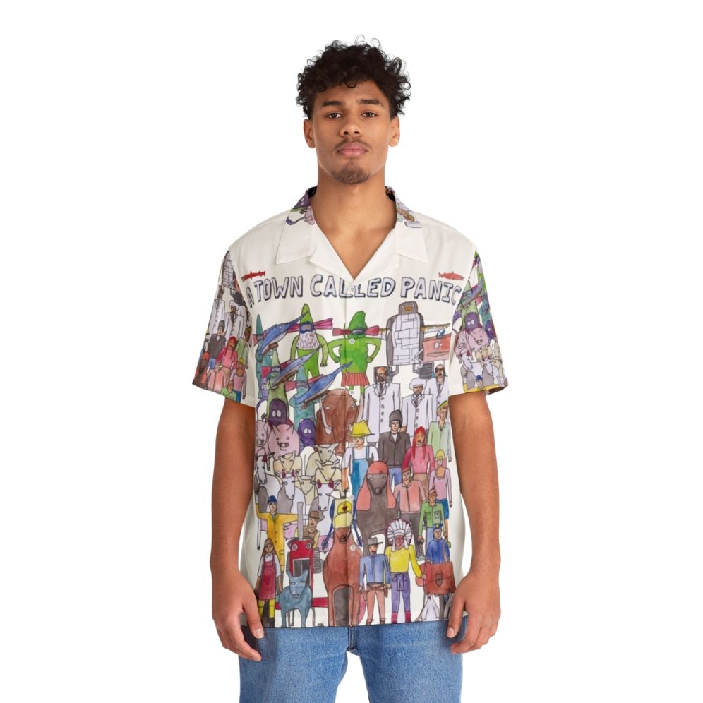 A Town Called Panic team illustration Hawaiian shirt - Lifestyle