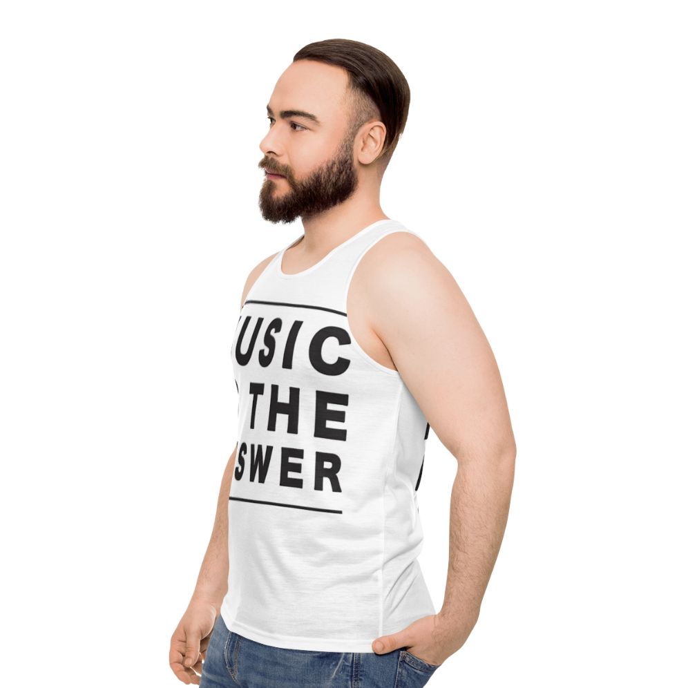 Music Is The Answer - Unisex Dance/EDM Tank Top - men side