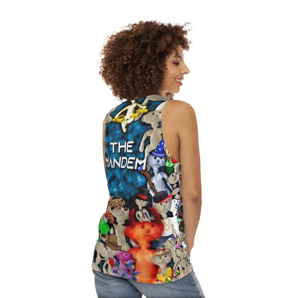 Mandem Bear Unisex Alpha Tank Top - women back