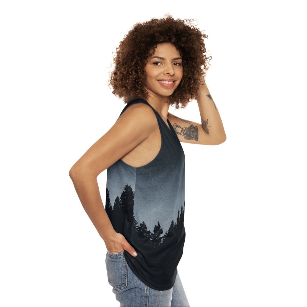 Unisex Under Moonlight Nature Tank Top - women side