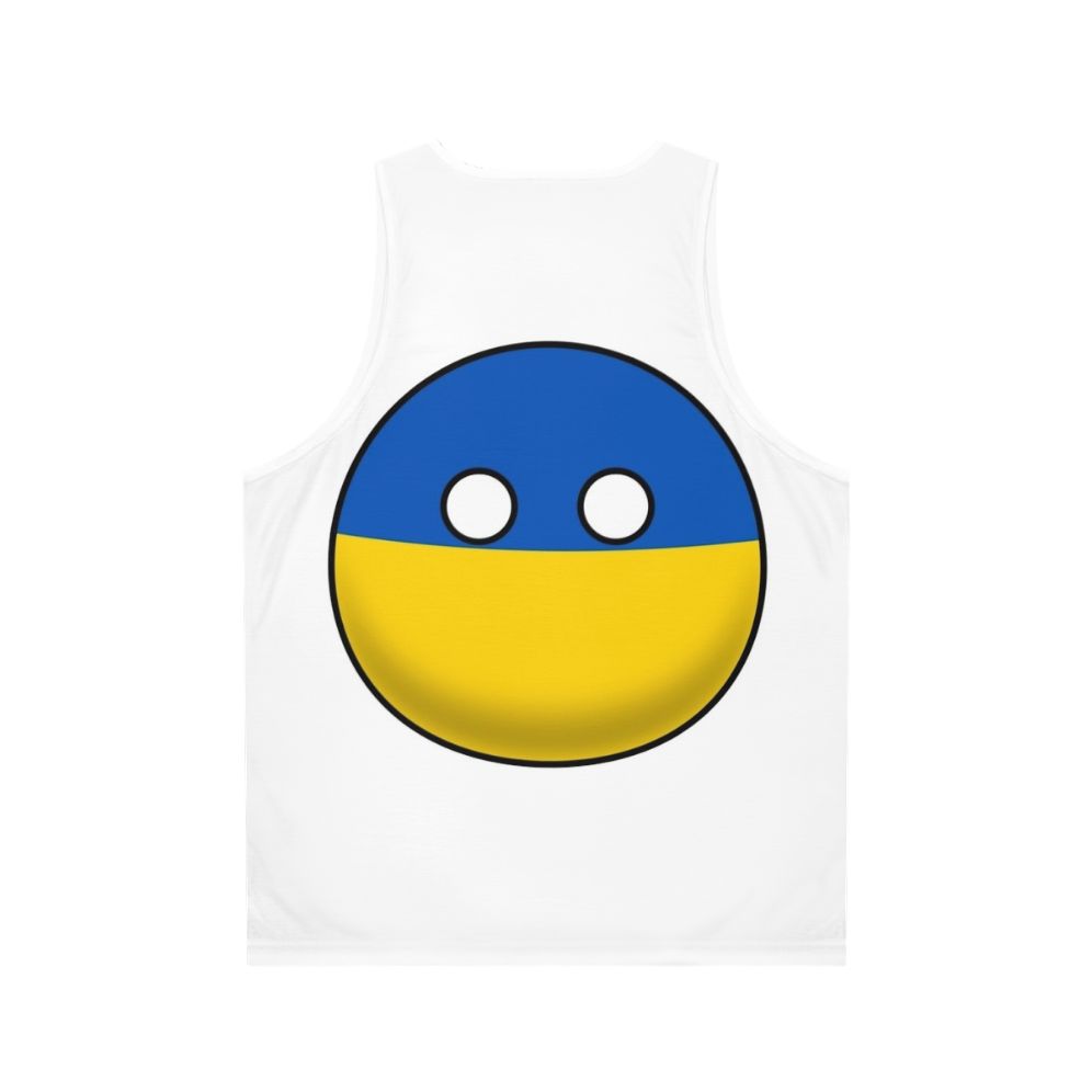 Ukraine Countryball Unisex Tank Top - Back