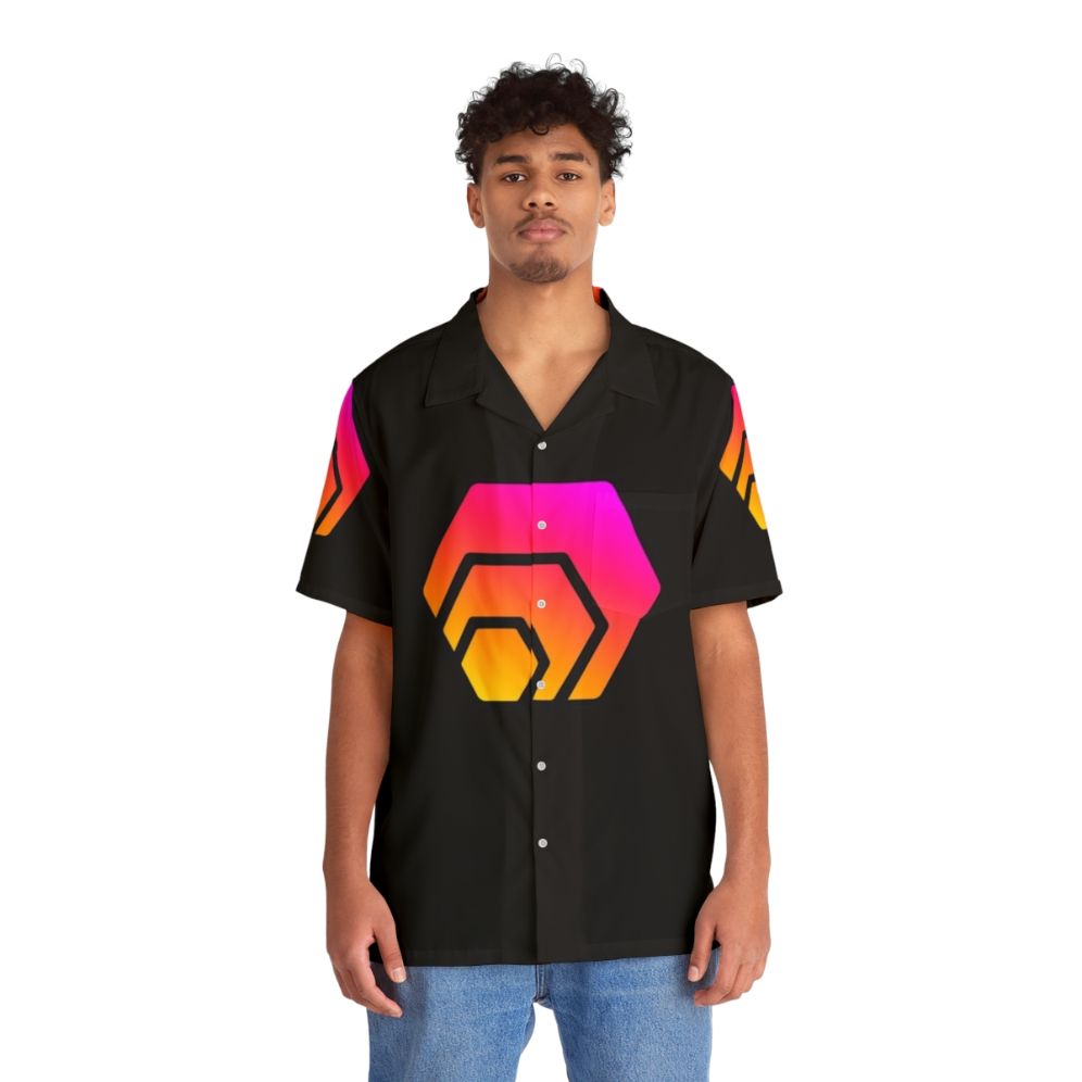 Hex Crypto Hexagon Logo Hawaiian Shirt - People Front