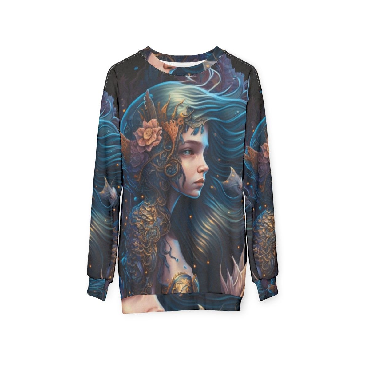 Mythical sea creatures fantasy sweatshirt - hanging