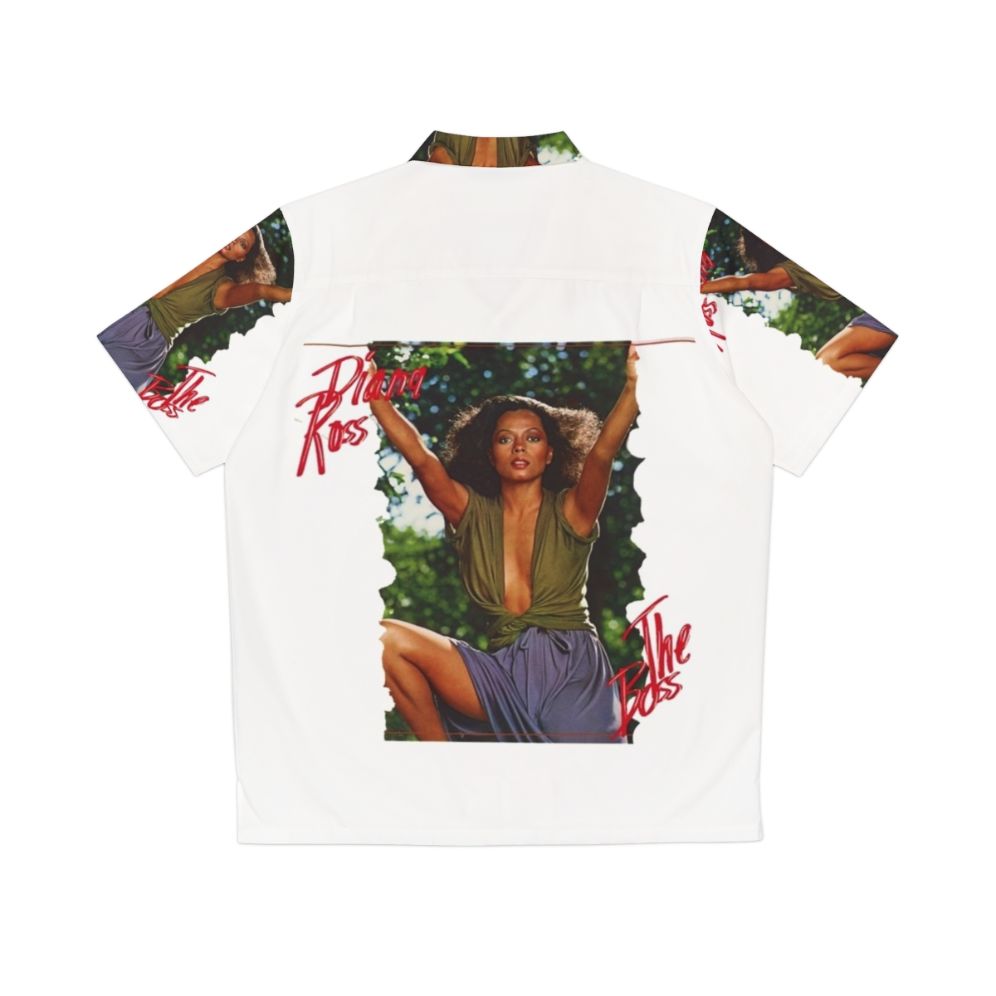 Vibrant Hawaiian shirt featuring the album cover of Diana Ross' iconic 'The Boss' album - Back