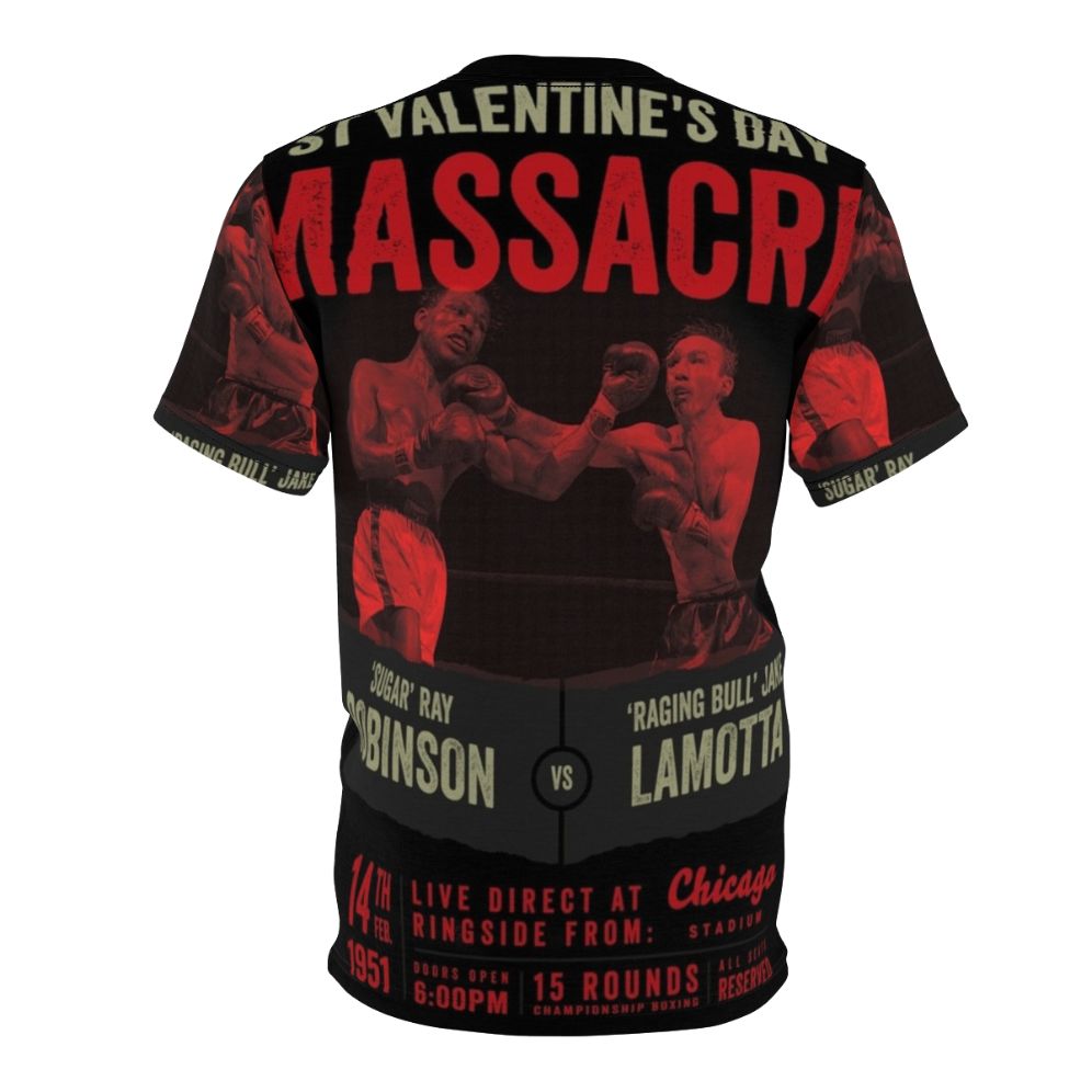 Tribute to the Raging Bull: Sugar Ray Robinson vs Jake Lamotta Inspired T-shirt Design - Back