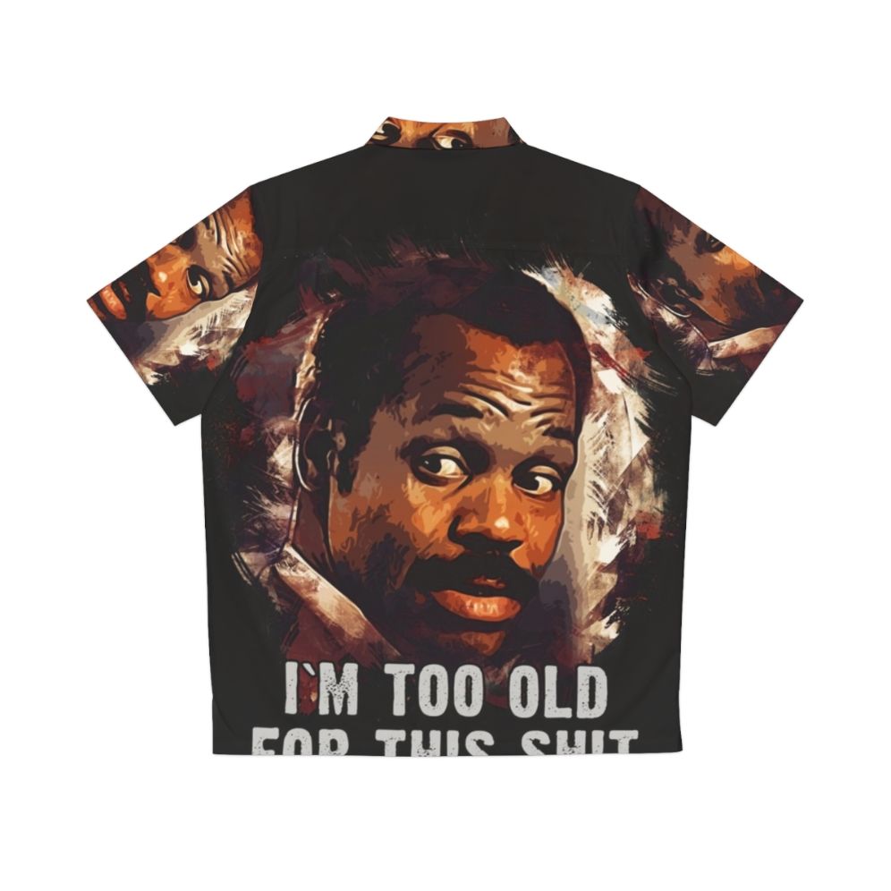 Danny Glover as Roger Murtaugh in a Vibrant Hawaiian Shirt - Back