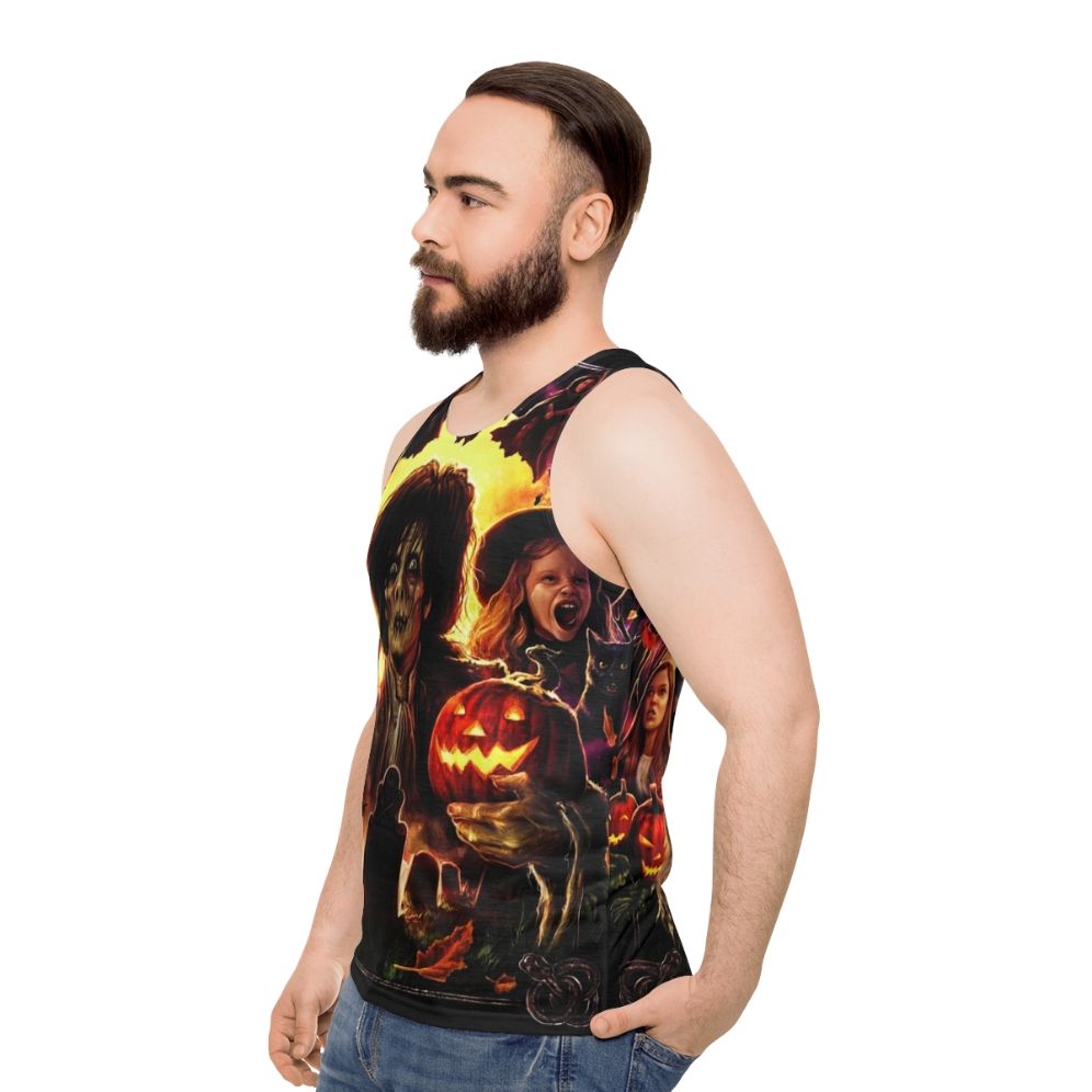 Spooky Halloween Witches Unisex Tank Top - men side