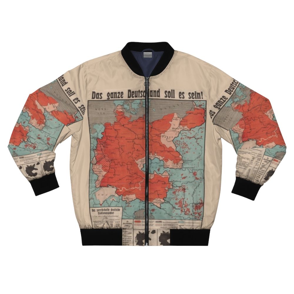 1930s German "Das ganze Deutschland soll es sein!" Bomber Jacket with vintage map and text design