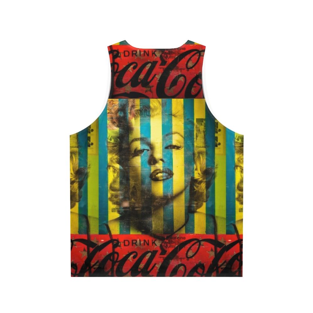 Striped Marilyn Monroe Unisex Tank Top - Back