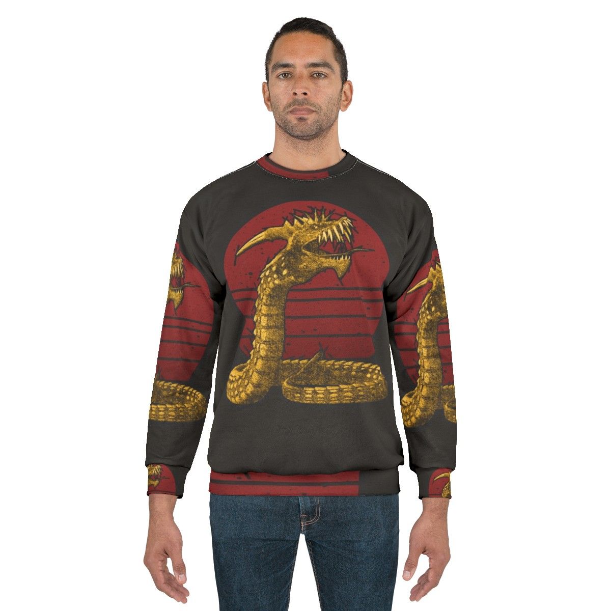 Legendary dragon snake mythical creature sweatshirt - men