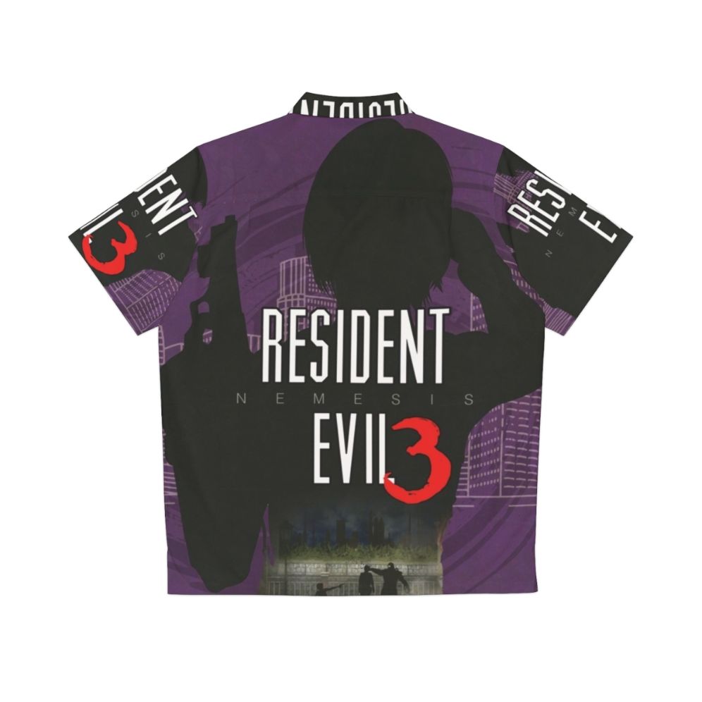 Resident Evil 3 Nemesis Minimalist Print Hawaiian Shirt - Back