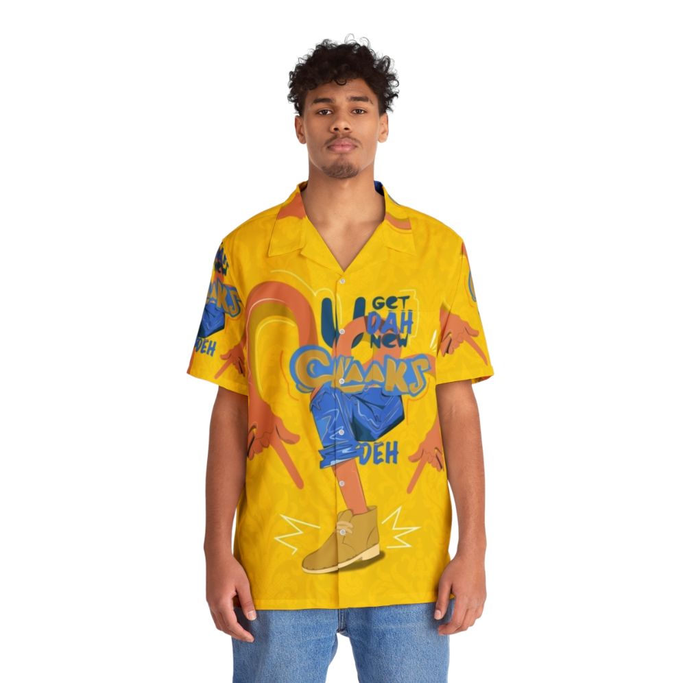 Clarks Hawaiian Shirt with Tropical Print - People Front