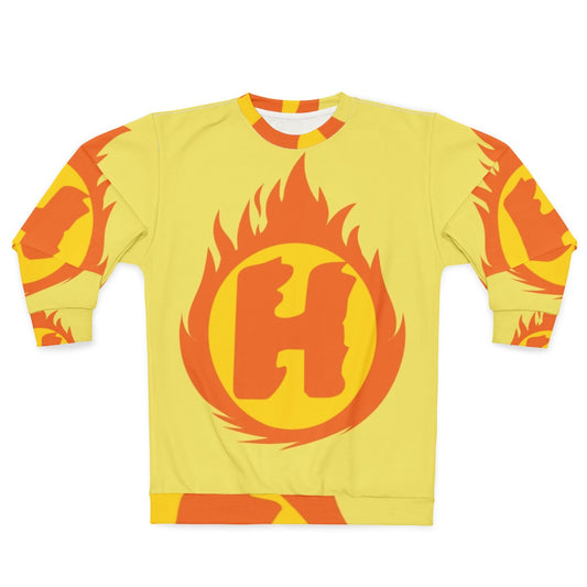 Superhero Letter H Fire Insignia Sweatshirt