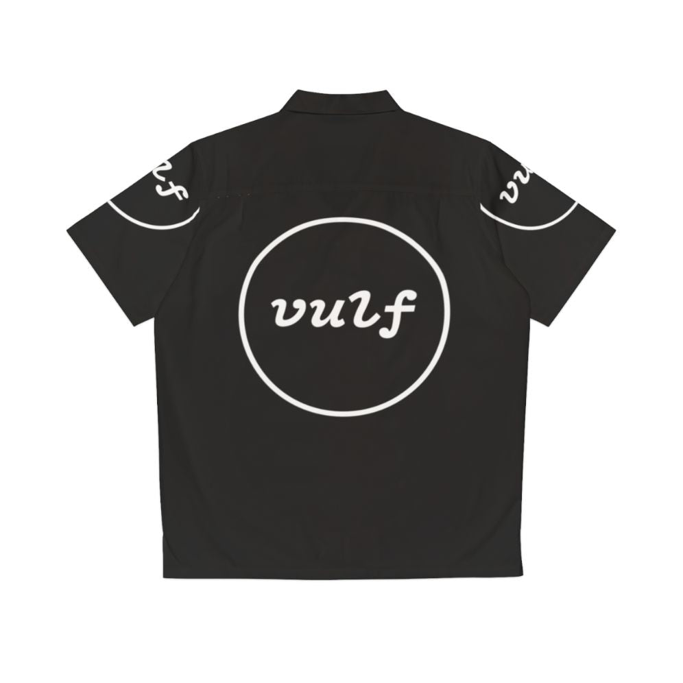 Vulfpeck 1612 logo printed on a Hawaiian-style shirt - Back