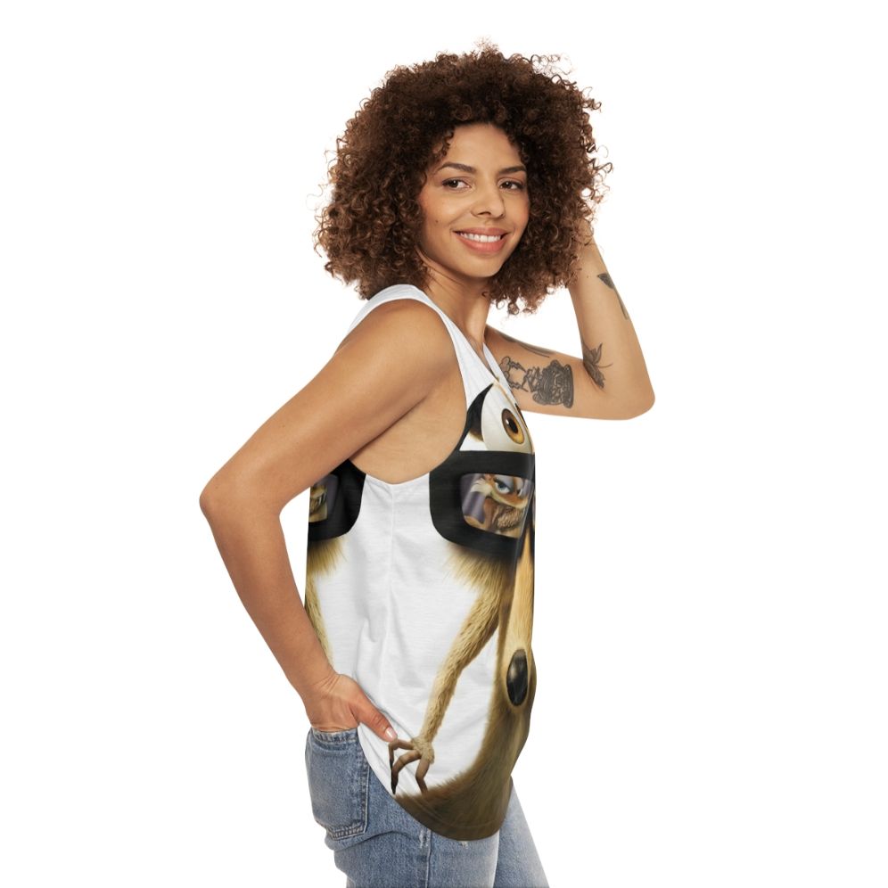 Unisex squirrel cartoon tank top - women side