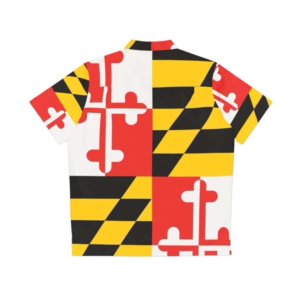 Maryland flag graphic tee hawaiian shirt - Back