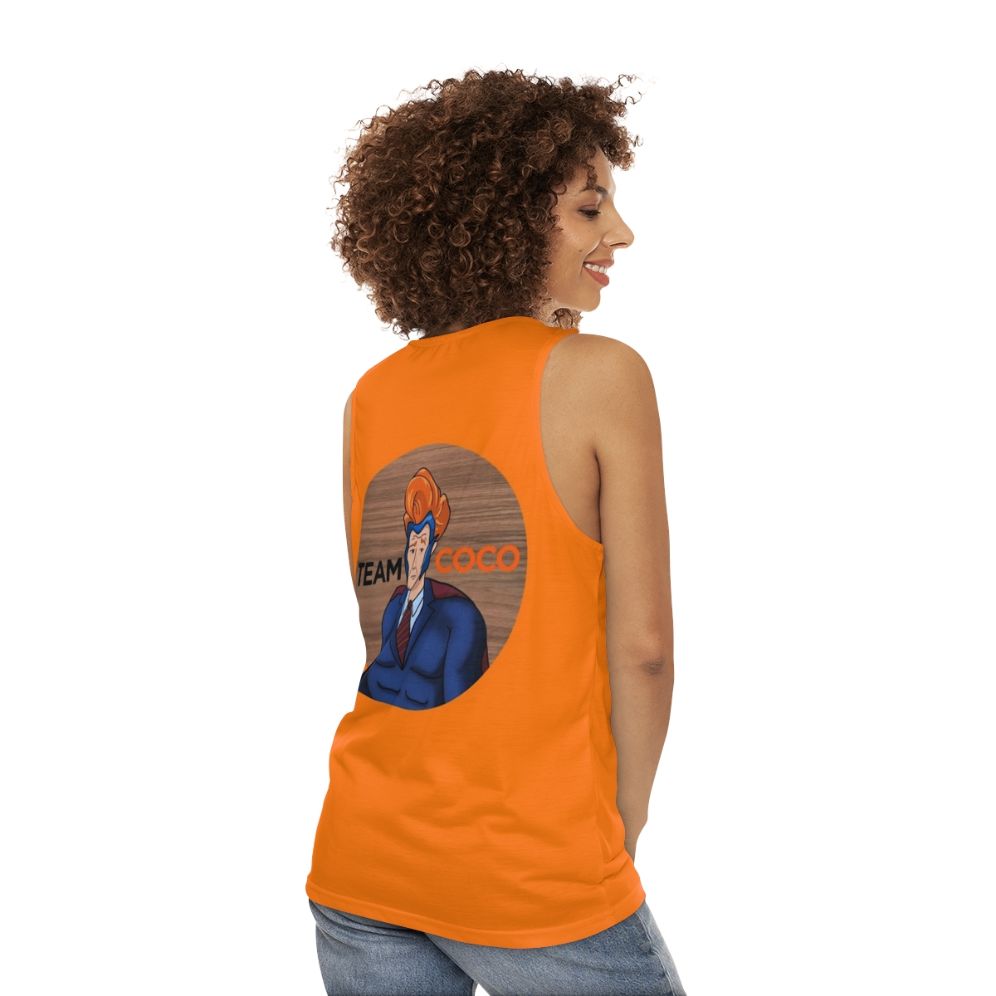 Conan O'Brien Inspired Unisex Team Coco Tank Top - women back