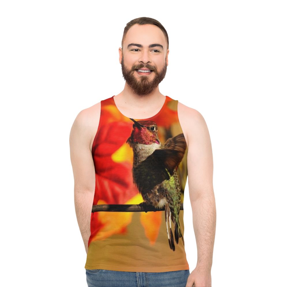 Autumn Hummingbird Unisex Tank Top - men