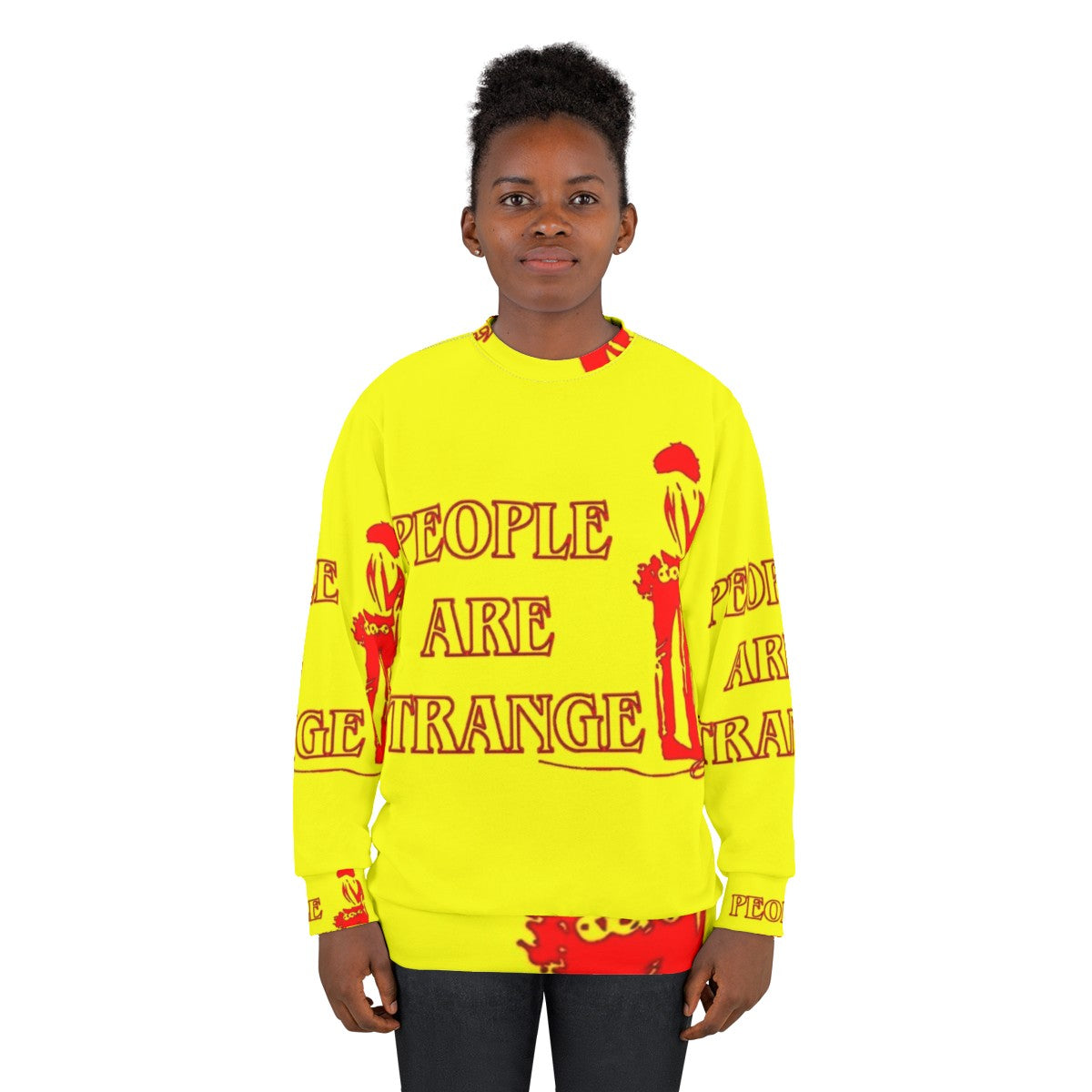 People Are Strange Sweatshirt featuring the Doors and Stranger Things inspired design - women