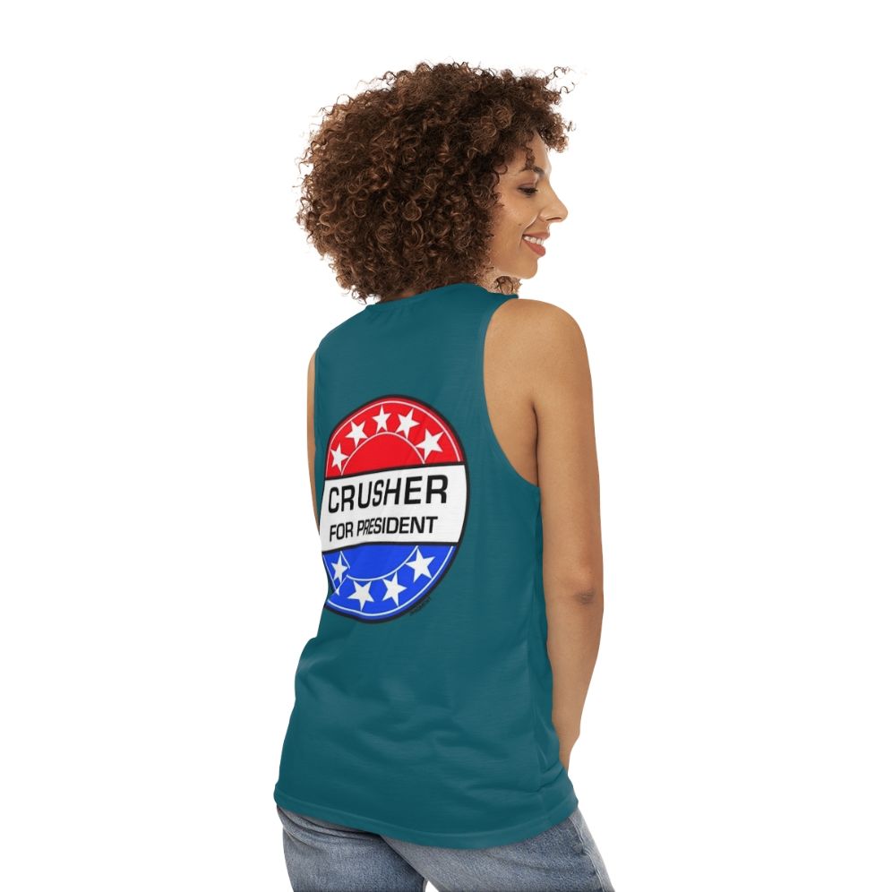 Crusher For President Sci-Fi Unisex Tank Top - women back