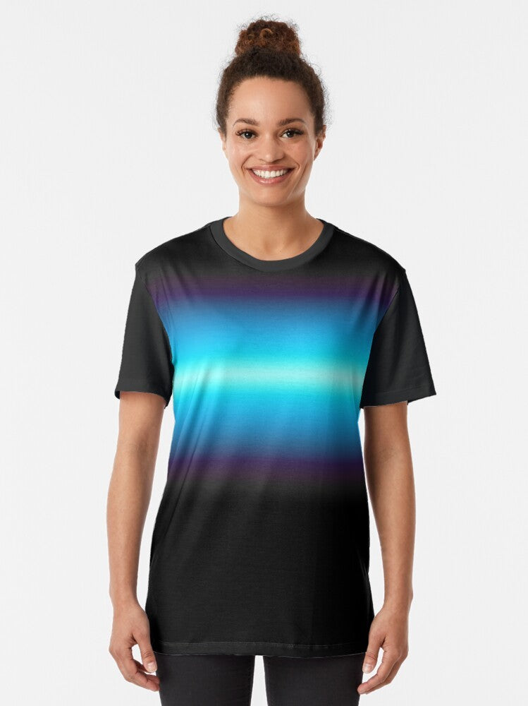 "NORMAL IS A MYTH" Percy Jackson-inspired graphic t-shirt with lightning, gradient, and neon design - Women