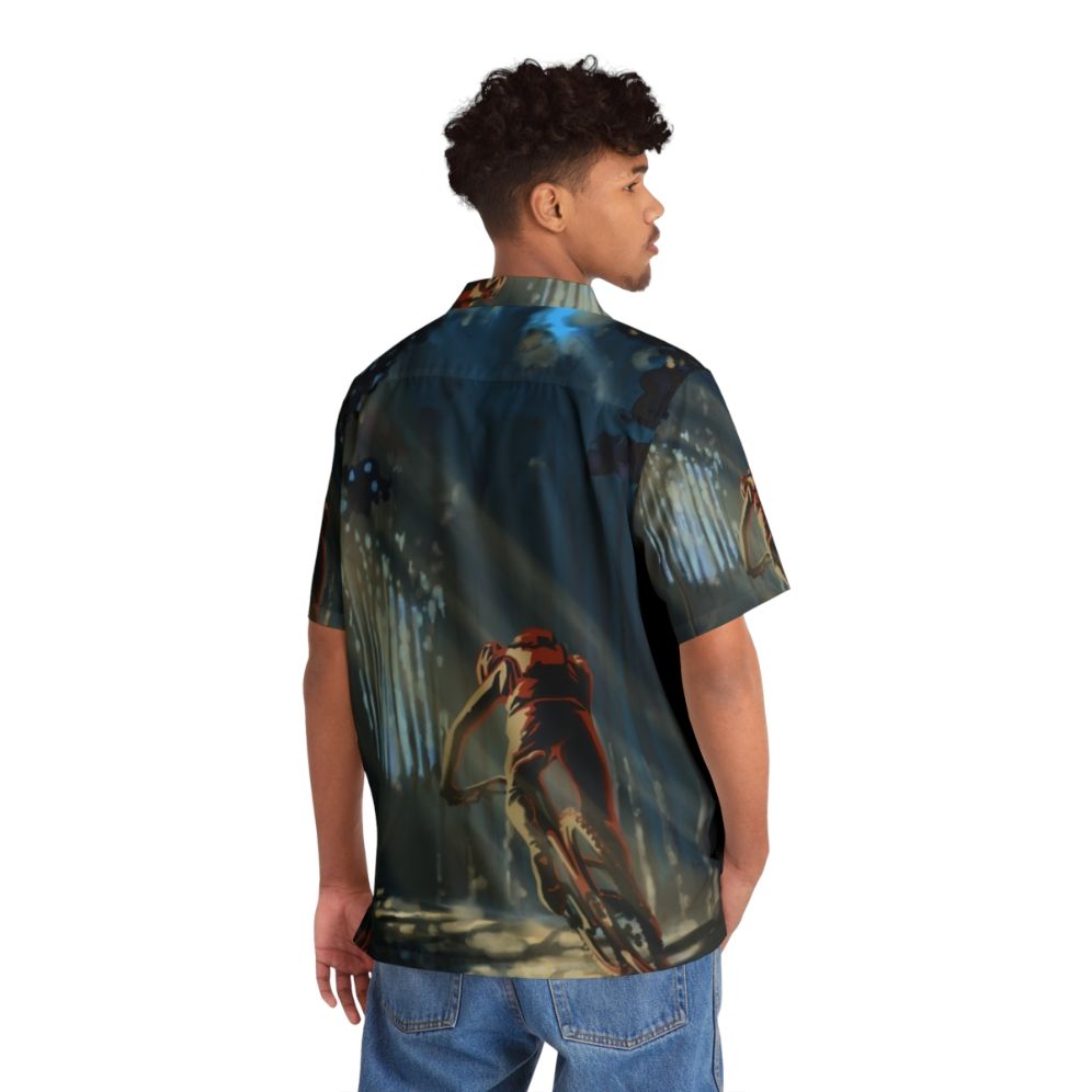 Nature-inspired Hawaiian shirt for cycling and mountain biking enthusiasts - People Back