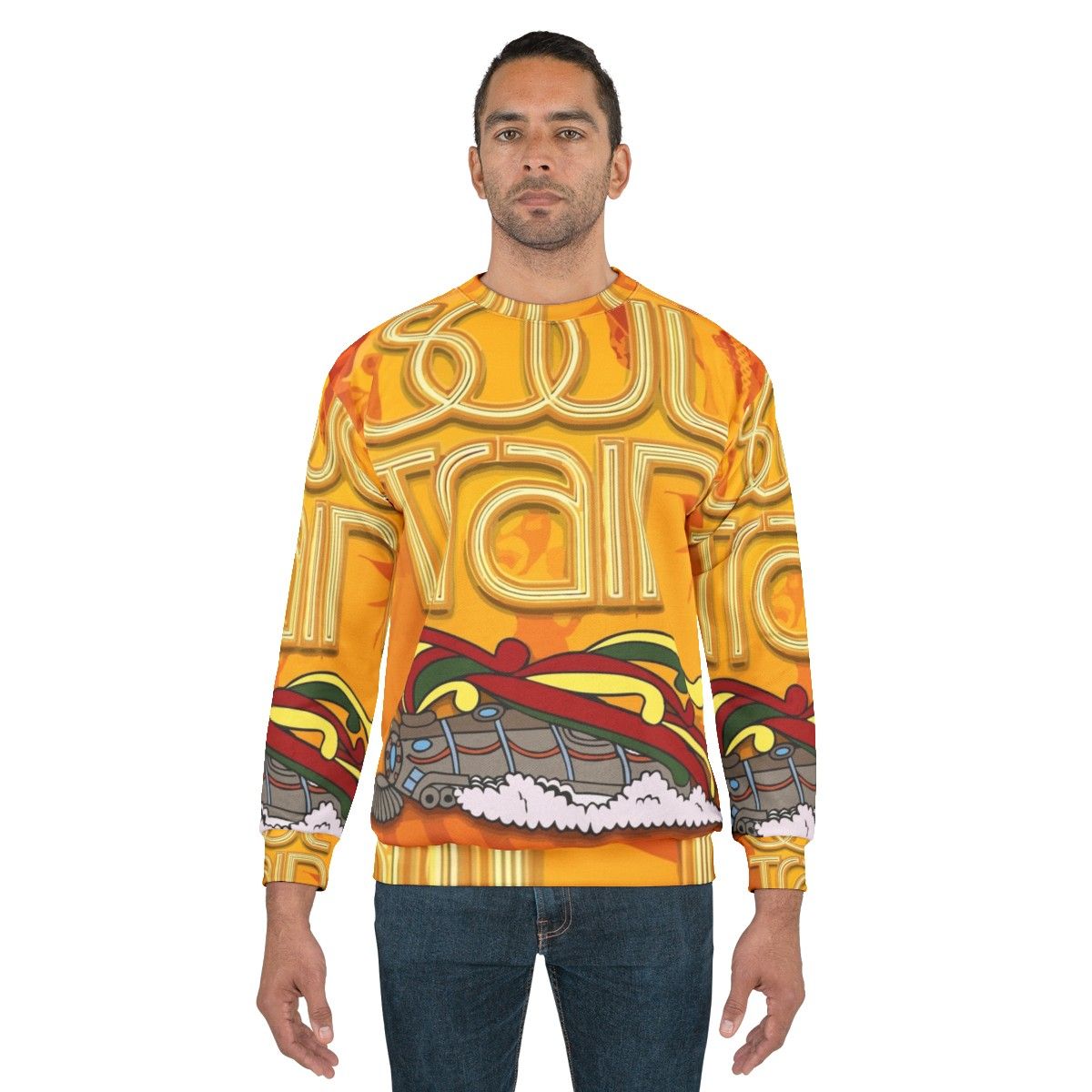 Retro Soul Train Sweatshirt featuring vintage 70s/80s music and dance culture - men