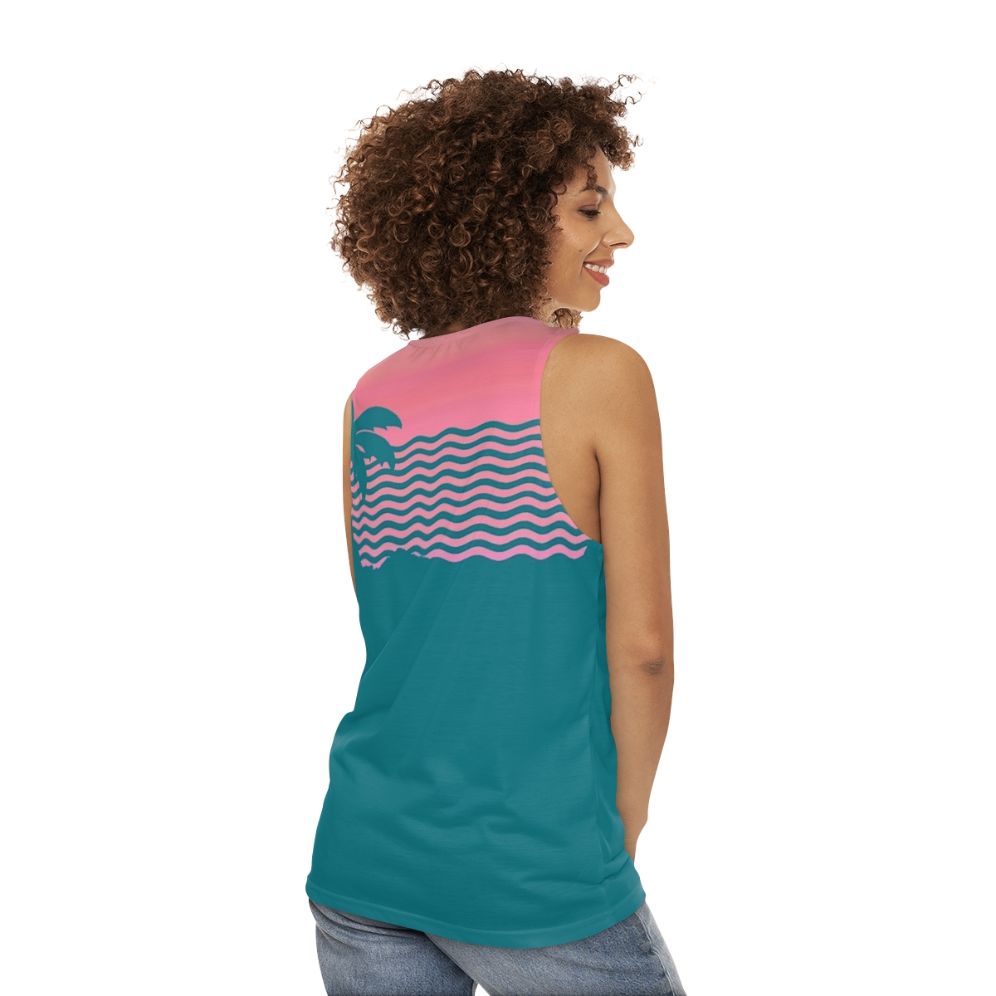 Sunset fade unisex tank top - women back