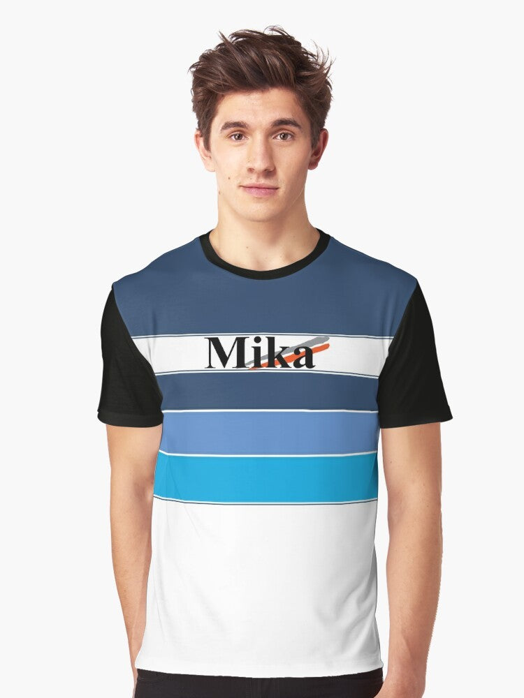 Mika Hakkinen Formula One Helmet Graphic T-Shirt - Men