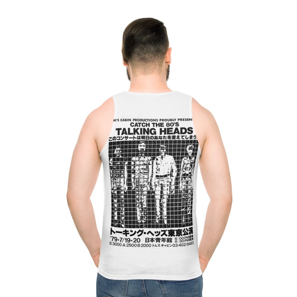 Retro 80s Talking Heads Unisex Tank Top - men back