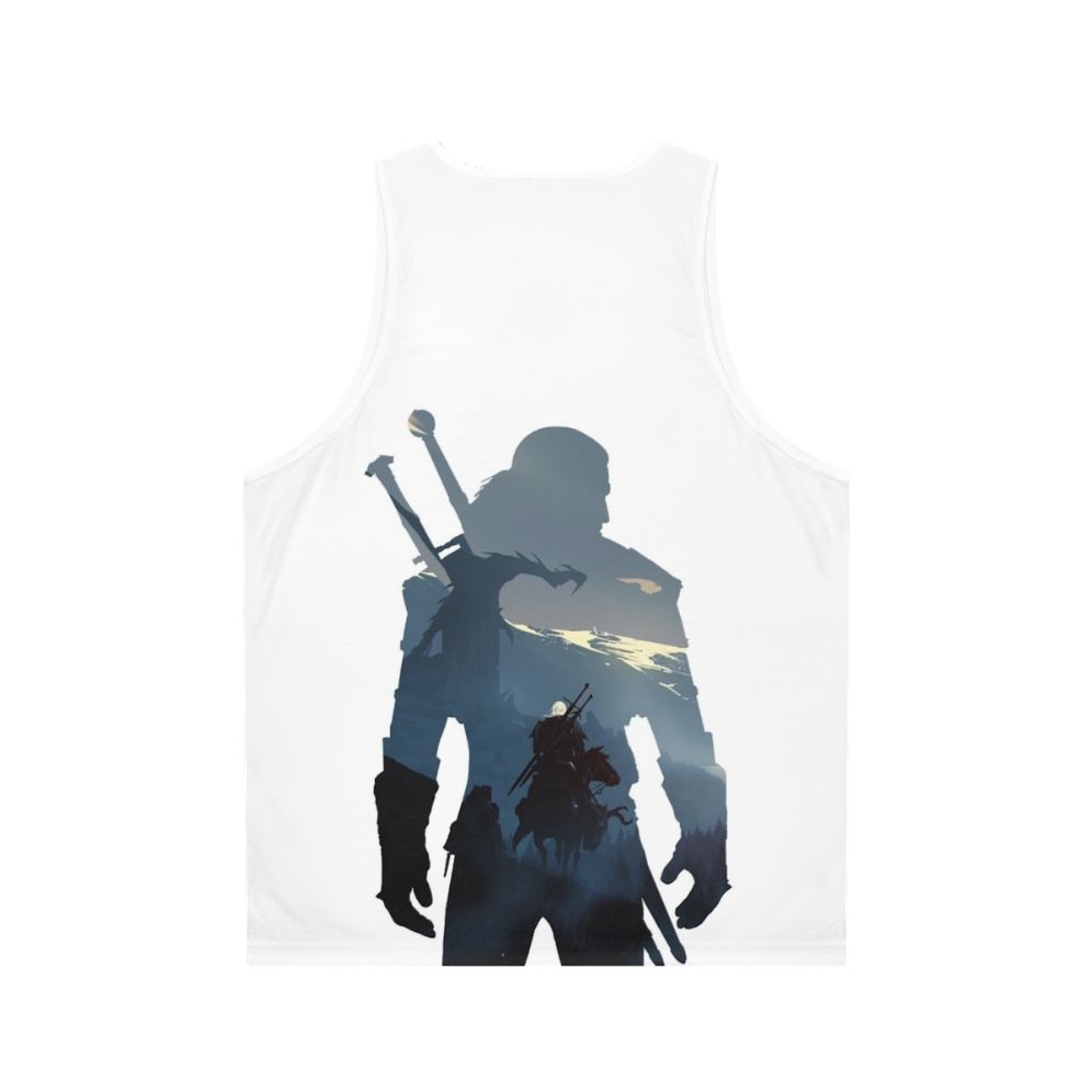 Unisex fantasy tank top with "The Wild Hunt" design - Back