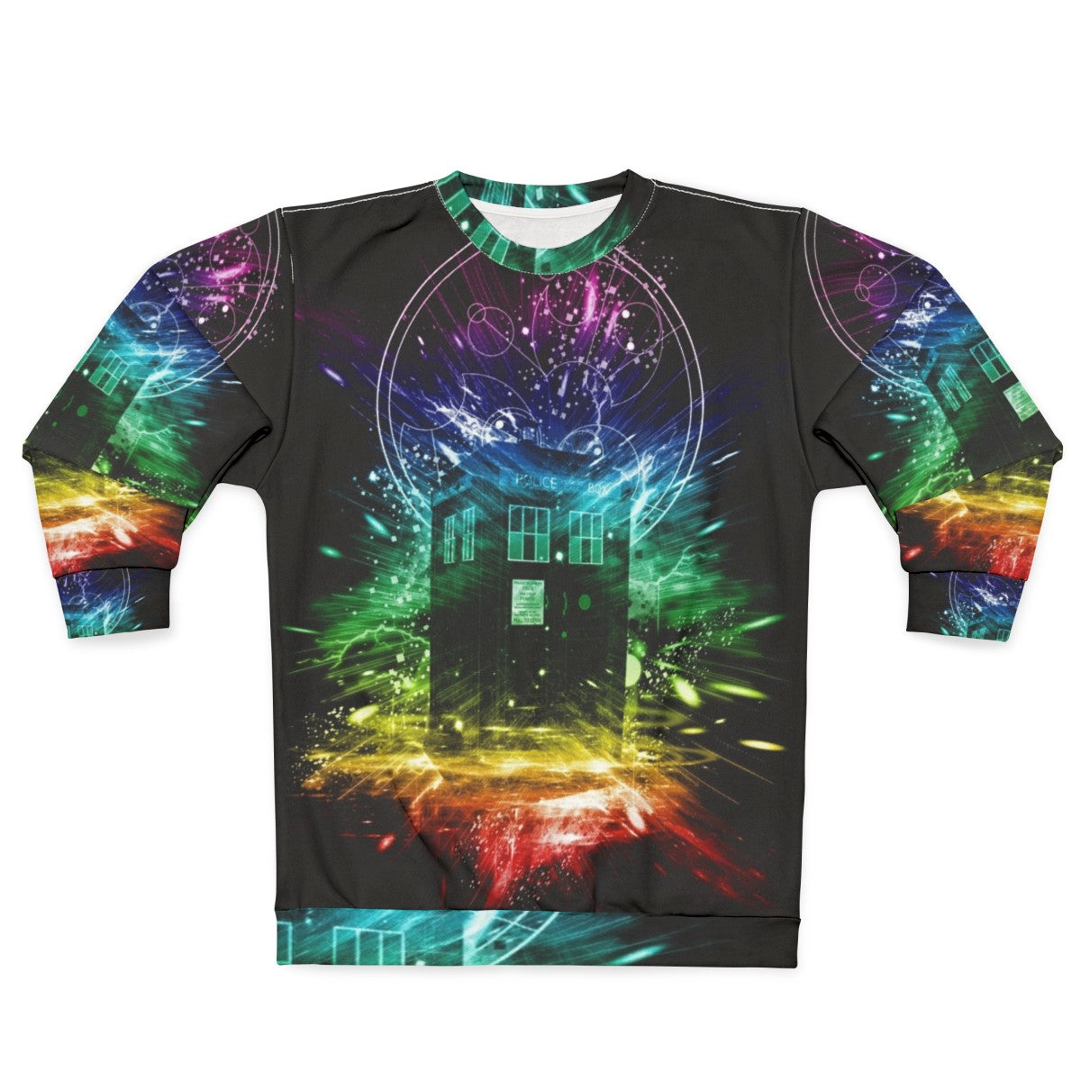 Time Storm Rainbow Doctor Who Inspired Sweatshirt