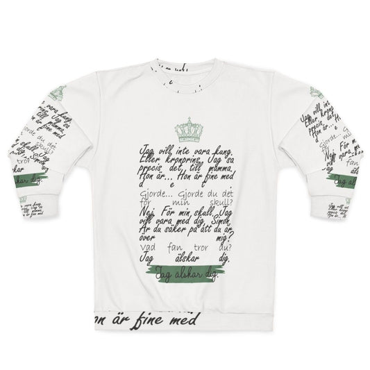 Young Royals Season 3 "I Love You" Sweatshirt with Prince Wilhelm and Simon Eriksson