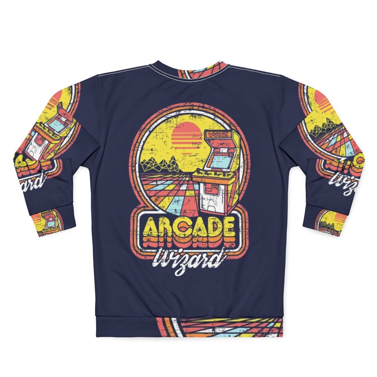 Arcade Wizard Sweatshirt for Retro Gamers - Back