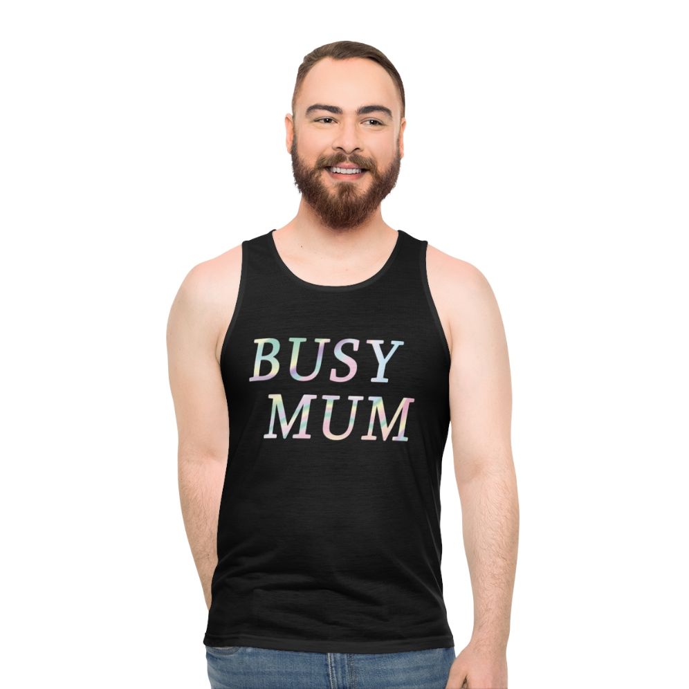 Colorful unisex busy mom tank top - men