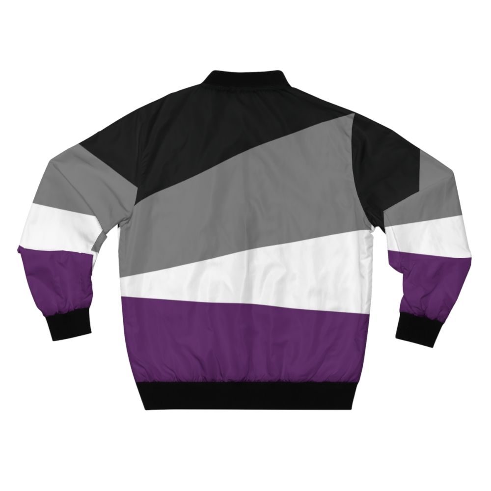 Asexual Pride Bomber Jacket with Aramis Art Design - Back