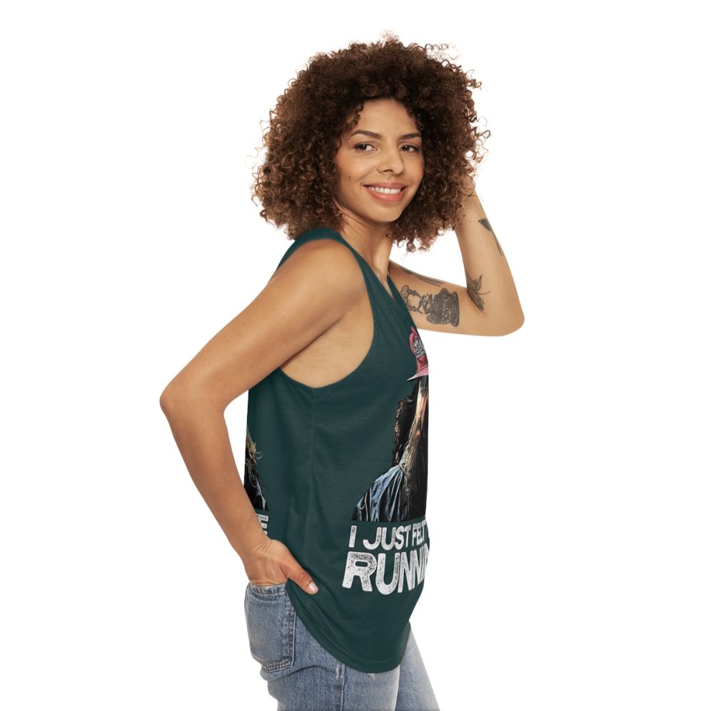 Forrest Gump inspired "I Just Felt Like Running" unisex tank top - women side