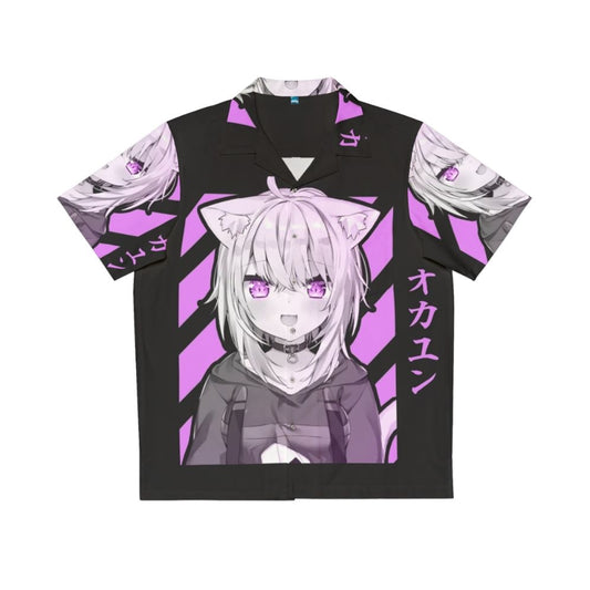 Nekomata Okayu anime virtual youtuber hawaiian shirt