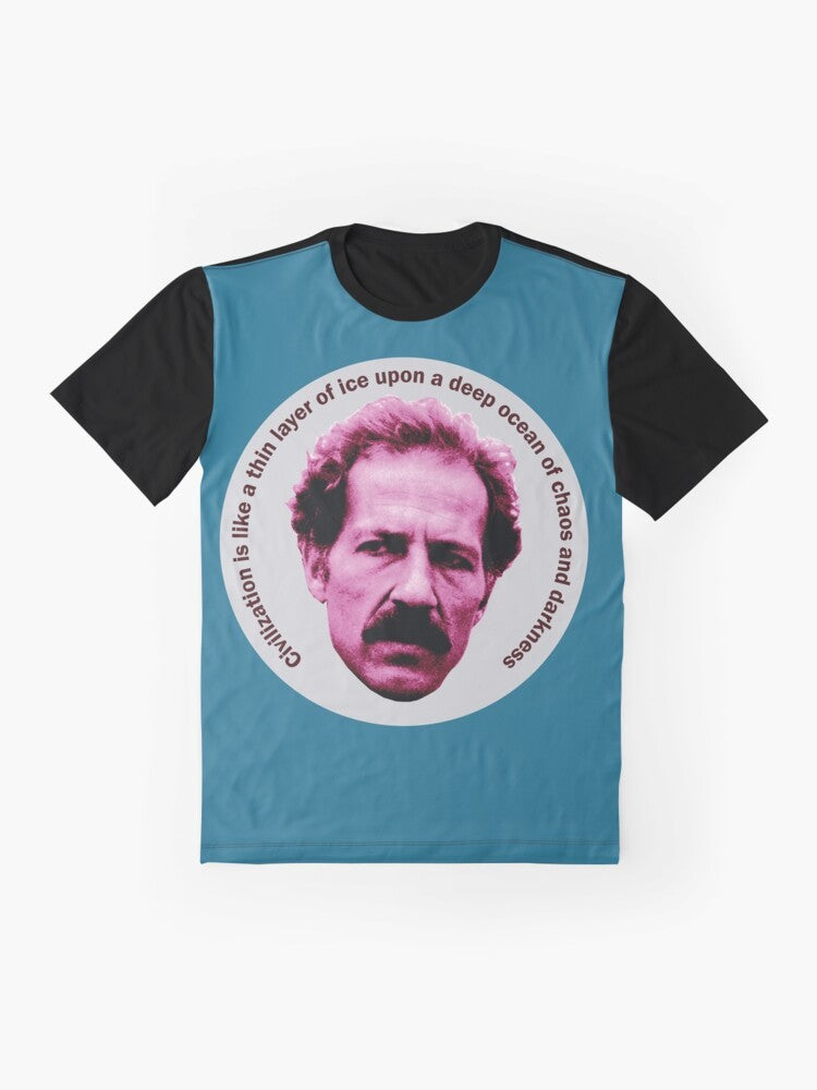Werner Herzog graphic t-shirt featuring a quote from the German filmmaker - Flat lay