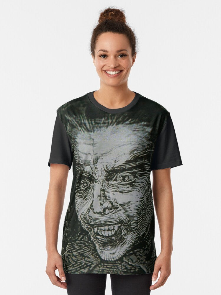 Vintage-style Dracula graphic t-shirt featuring the iconic Count Dracula and Hammer Horror imagery - Women