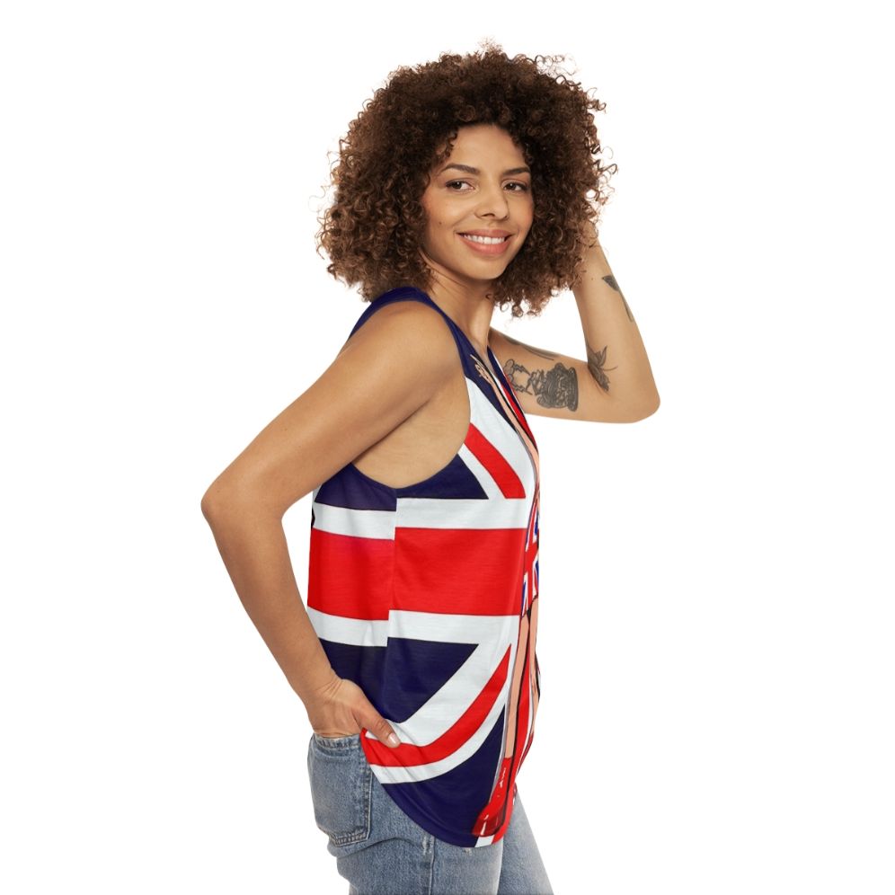 Union Jack patriotic unisex tank top - women side