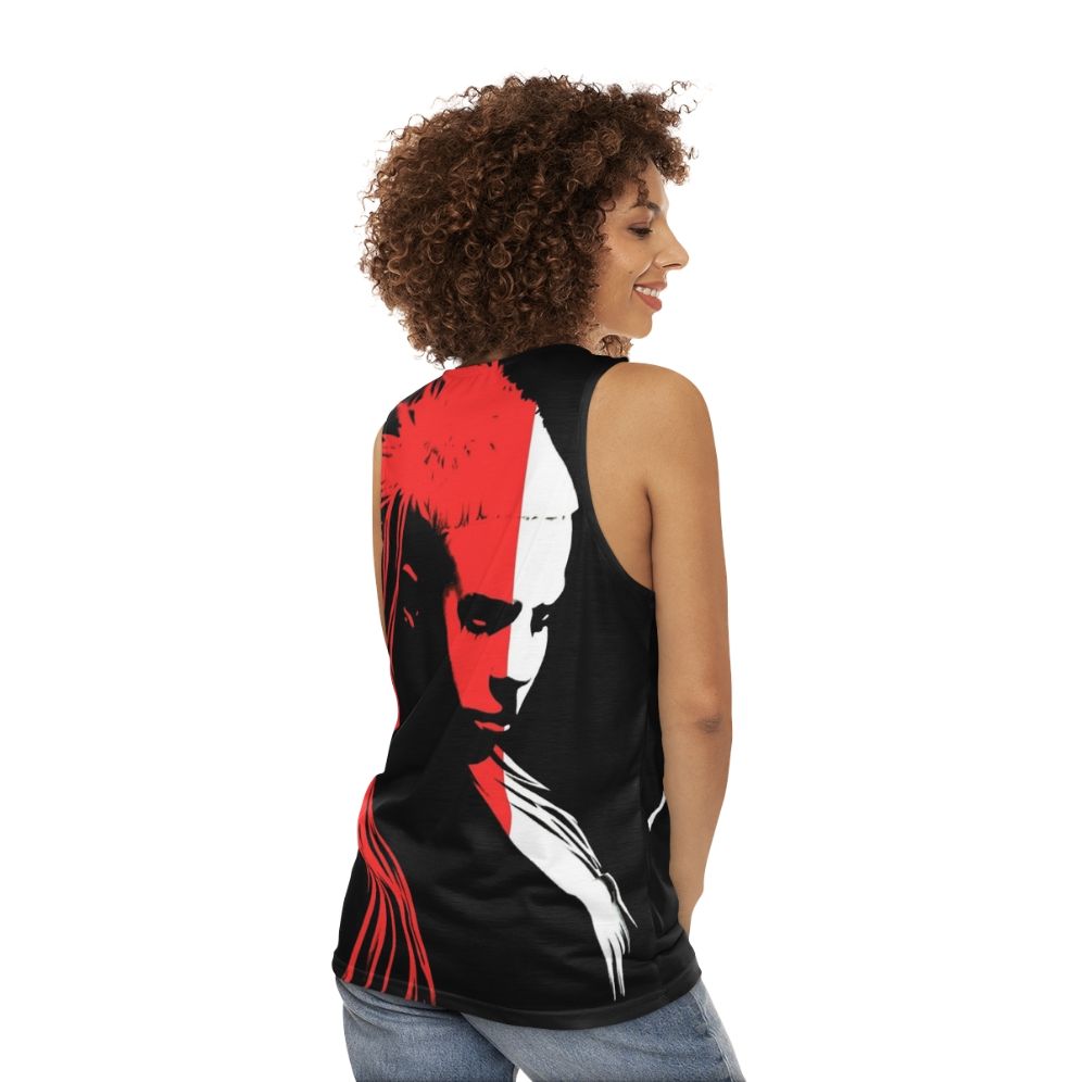 Die Antwoord 5 Unisex Tank Top with Yolandi Visser Portrait - women back