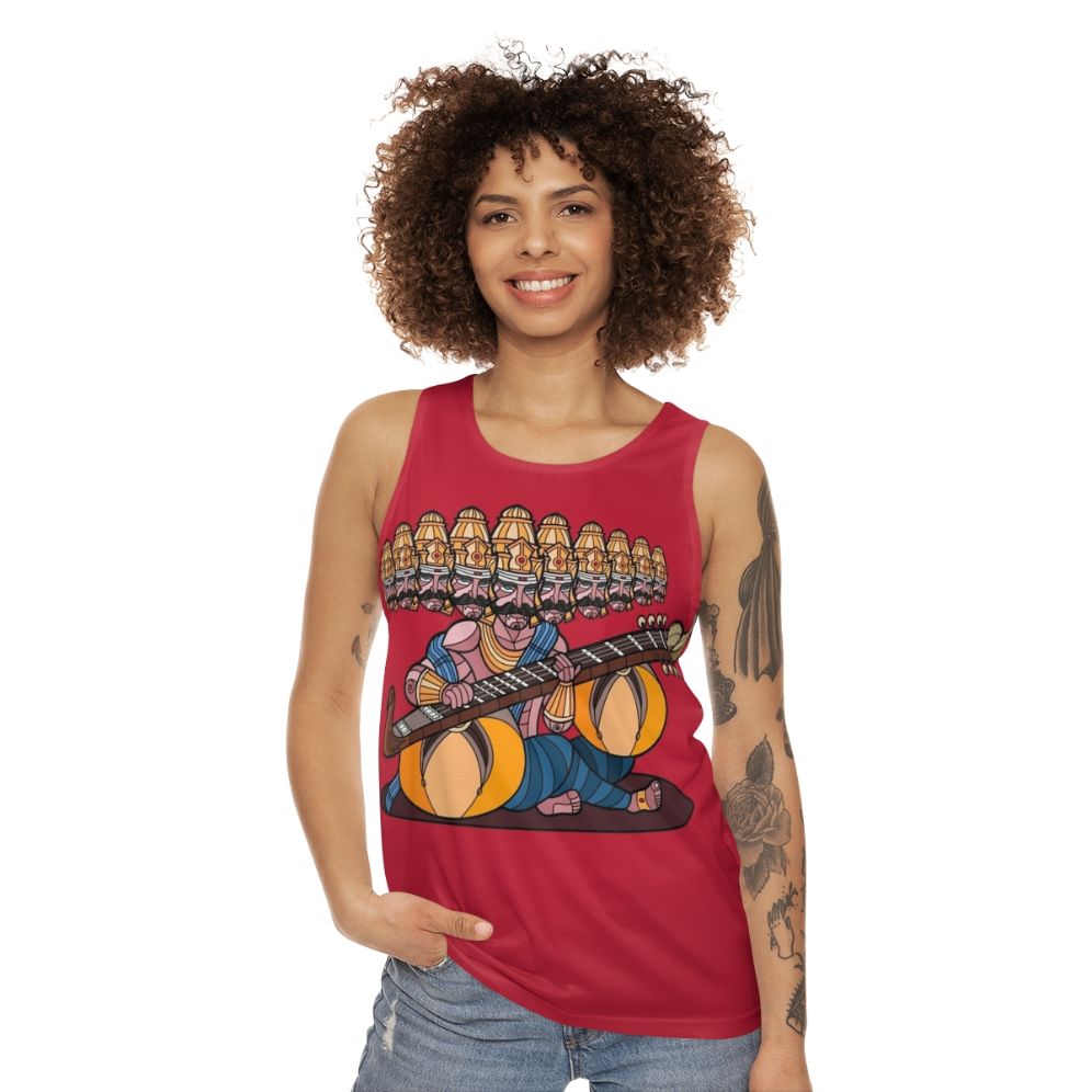 Ravana's Veena Mythological Music Unisex Tank Top - women